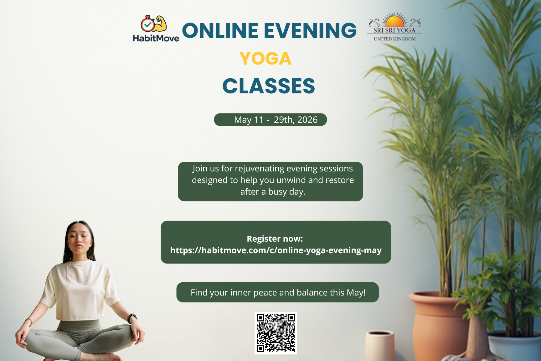 Online Yoga evening May